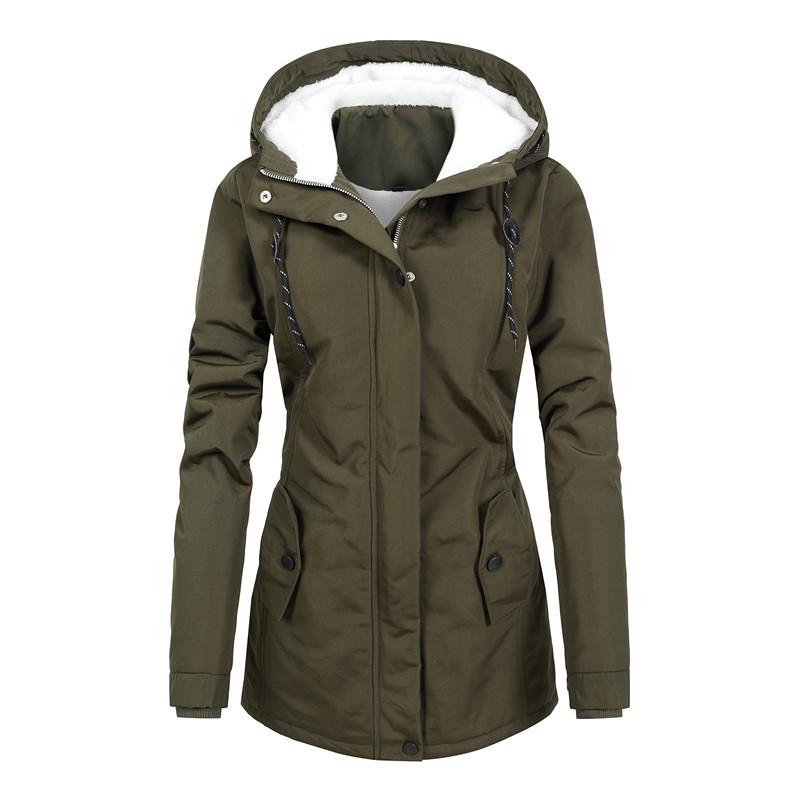 Korean Style Black Zippered Mid-Length Linen Coat