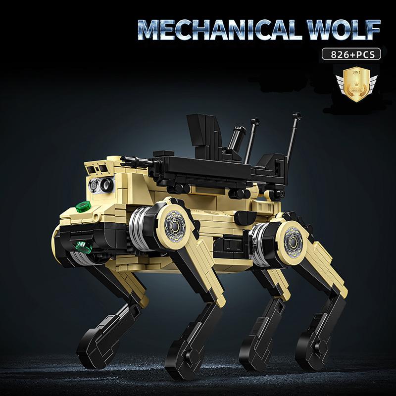 Army-Design Superior-Grade Moc First-Class 826Pcs Robotic Superior-Grade Dog Weapons Superior-Grade Construction-Set Construction-Blocks