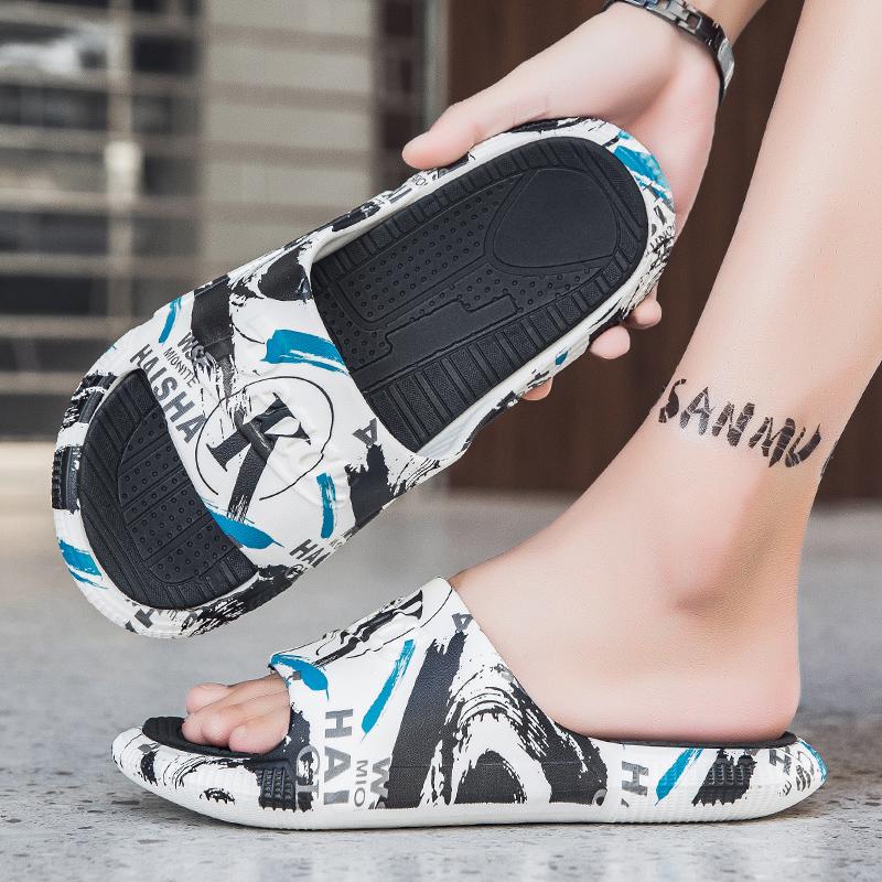 Модные мужские тапочки slip on outdoor модные тапочки на платформе шлепанцы нескользящие — фото 3