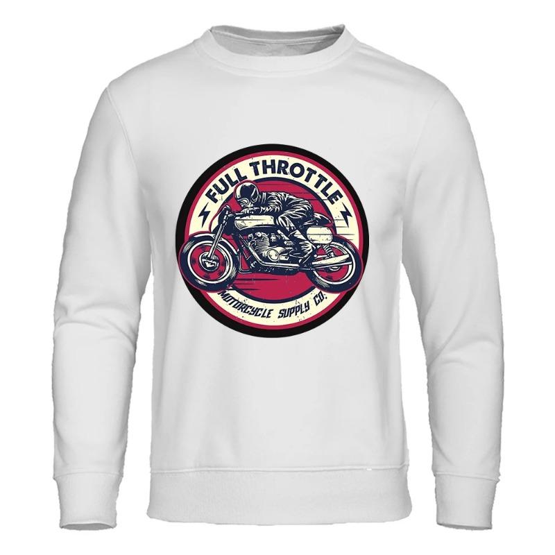 Plný plyn Motocykl Lokomotiva Kultura Pánská Módní Mikina s Kapucí Ležérní Mikiny Fleece Teplá Podzimní Ležérní Sportovní Oblečení Pulovry a Dlouhý Rukáv Pánské