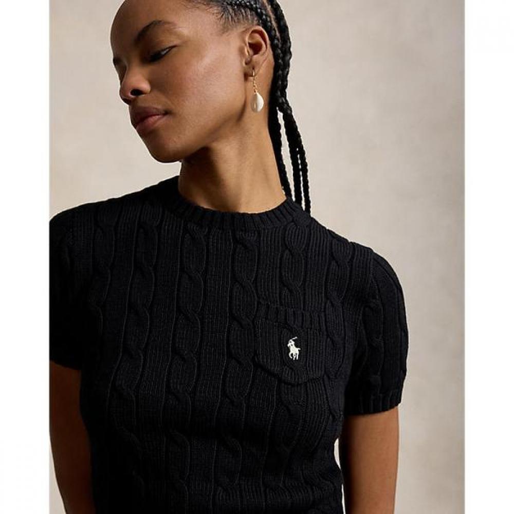 Polo Ralph Lauren Women S Cable Knit Cotton Short Sleeve Sweater wmpoSwenc021620001