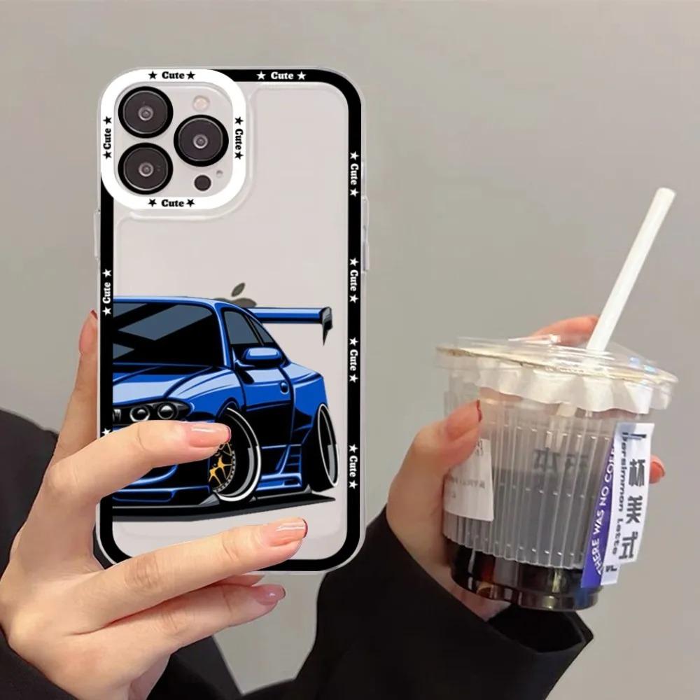 Japan JDM Sports Car Phone Case For IPhone 16 15 14 13 12 11 Pro Max XS X XR SE 2020 2022 Plus Mini Protective Cover