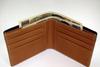 [Saint Cuir BRIDLE LEATHER] British Thomas Bridle Leather and Tanned Leather Bifold Card Wallet (No Coin Compartment, Pure Bill Compartment) (Dark
