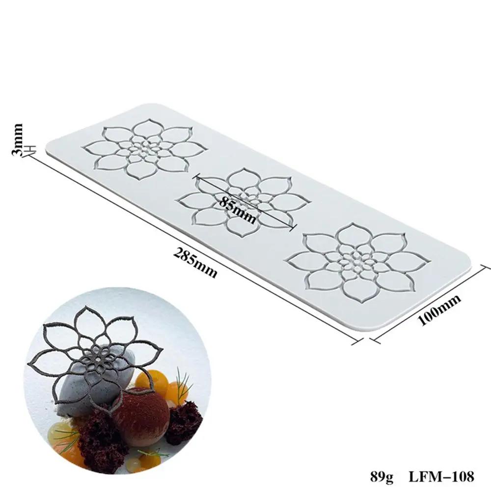 Flower Leaf Patterns Cake Lace Mat Fondant Silicone Mold DIY Craft Baking DecorationCooking Printing Mold Bakeware Cake Tools