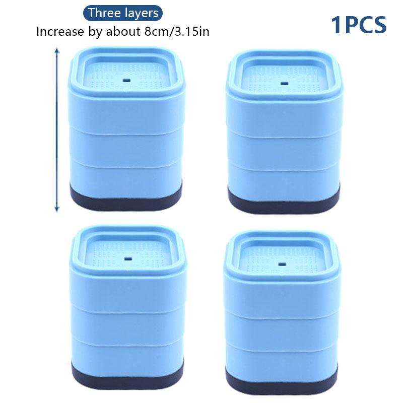 

1/2/3 слоя регулируемая подушечка для ног для стиральной машины, нескользящий антивибрационный фиксатор, основание для увеличения кронштейна для холодильника, инструмент для поддержки Three-layer синий