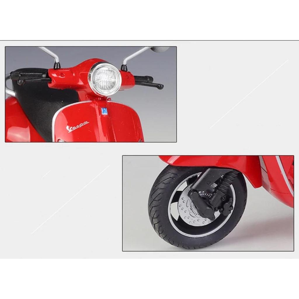 Welly 1/12 Vespa GTS Super 2020 Modello di Motocicletta in Metallo pressofuso Giocattolo Veicolo da Collezione Moto Fuoristrada Autociclo Giocattoli Auto