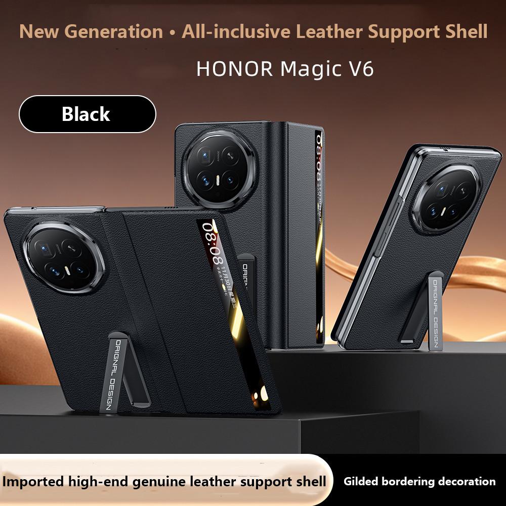 Luxus Leder Klapphandy Hülle für Huawei Honor Magic V6 MagicV5 5G Rundumschutz Hardware Ständer Schutzhülle