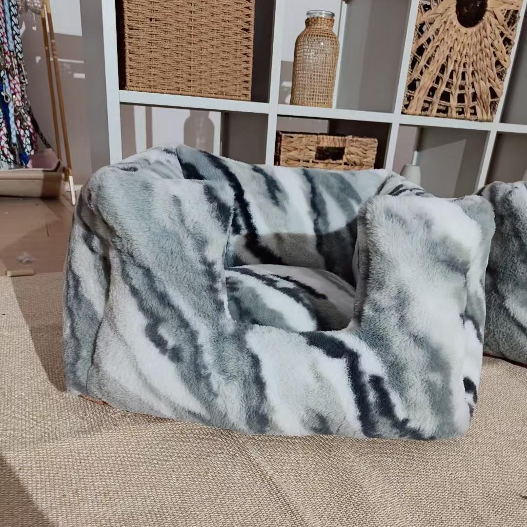 

Marble High-Top Sofa Nest: Warm, Washable Pet Bed for Small to Medium Cats and Dogs Small 50*40 cm (up to 5 lbs)