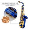 Btuty Eb Alto Saxophone Brass E Flat Saxophone 802 Key Type Woodwind Instrument with Cleaning Rod Cloth Gloves Strap Padded Case… (Blue)