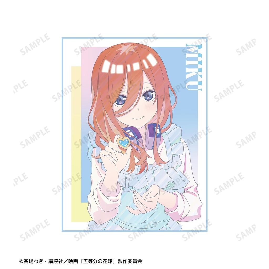 """Die Quintessentiellen Quintuplets""" Film Originalillustration von Miku Nakano in Uniform Schürzen-Version. Ani Art klare Etikett Rückseite Print Reißverschluss Hoodie, Herren