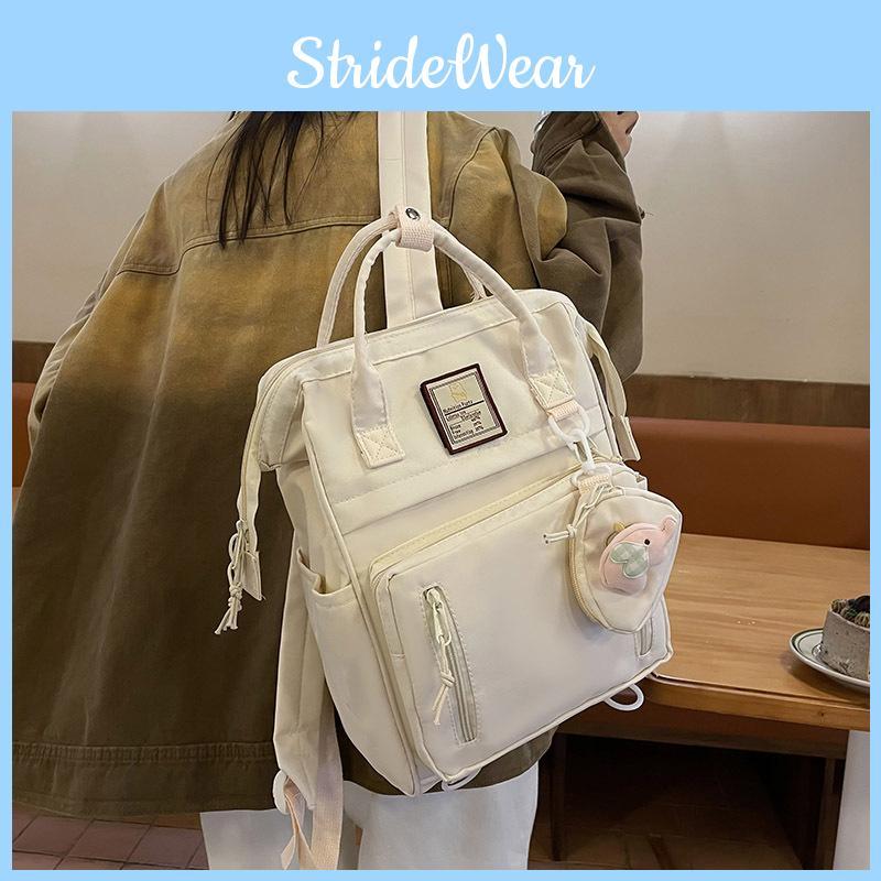 Casual Student Nylon Backpack With Laptop Pocket For College And School Use