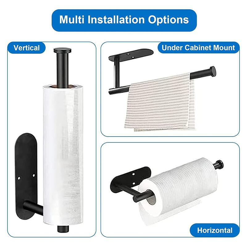 Self Adhesive Toilet Paper Holder No Punching Bathroom Kitchen Paper Roll Towel Organizer Waterproof Wall Mount Easy Install