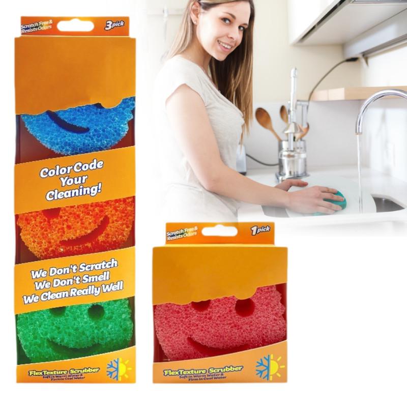 Colorful Cartoon Temperature Sensitive Sponge For Dishwashing And Cleaning Pots And Bowls