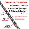 5PCS L Shape LED Connectors 8MM T Type Solderless LED Strip Connector 2pin 4pin Unwired Gapless Terminal for 5050 2835 SMD RGB