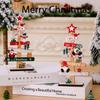 Christmas Desktop Decor: Wooden Signs with Santa, Snowman & Gnome