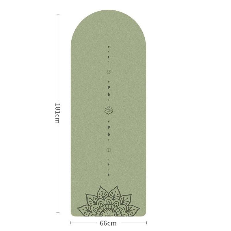 Coconut Fiber PU Rubber Anti Slip Yoga Mat Thickened Custom Arch Curve Fitness Mat Semicircle Shape Pilates Mat 181*66*5mm