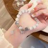 Women's Cat's Eye Crystal Butterfly Bracelet with Imitation Moonstone - Elegant Chinese-Inspired Design