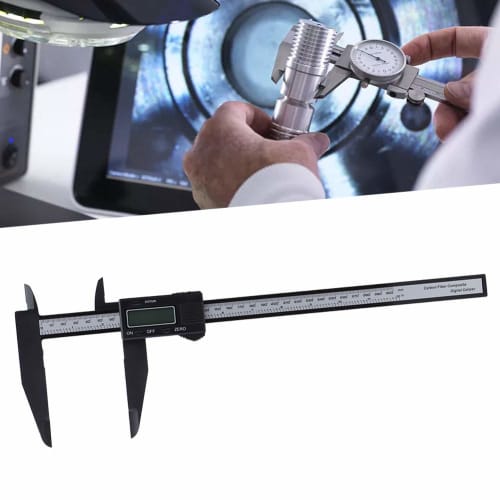 150mm/300mm Digital Electronic Caliper Carbon Ruler with Long Jaw Measuring Tool for DIY/Home Use with Large LCD Screen (300mm Long Claw Carbon Ruler)