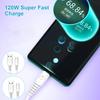 80cm Length USB Cable Fast Charging Cord 6A Output 120W Super Fast Charge Data Cable for USB 5Pin Type C Phones Tablets