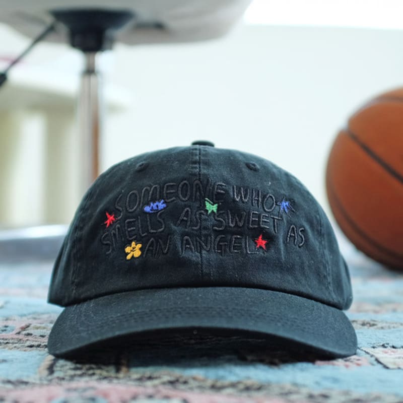 BALLOON FRIENDS MESSY ADVENTURE Sweet Angel Washed Ball Cap Black