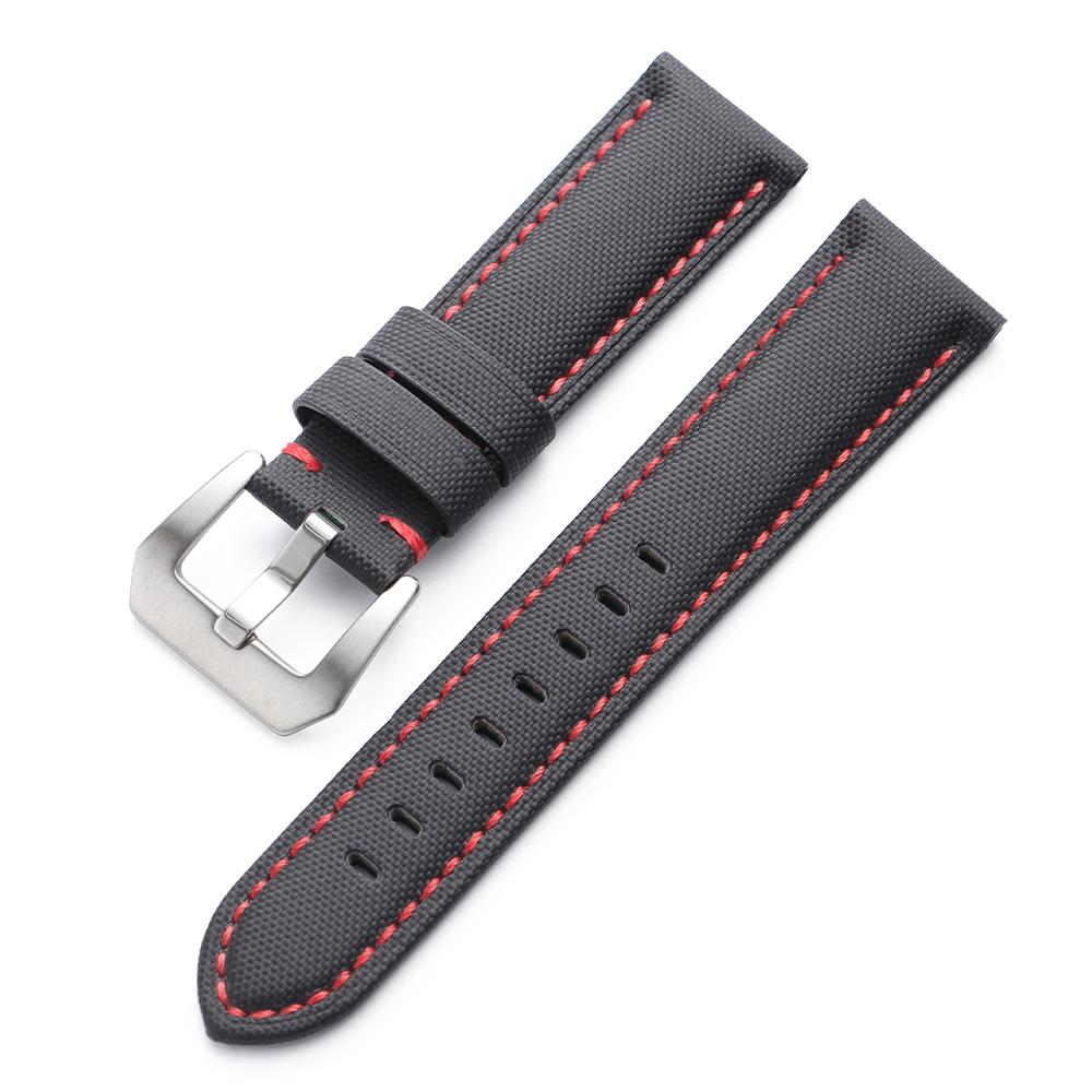 Waterproof Sailcloth Watch Band Premium Nylon Strap 20mm 22mm 24mm 26mm Durable Nylon Bracelet for Men Women Watch  Accessories
