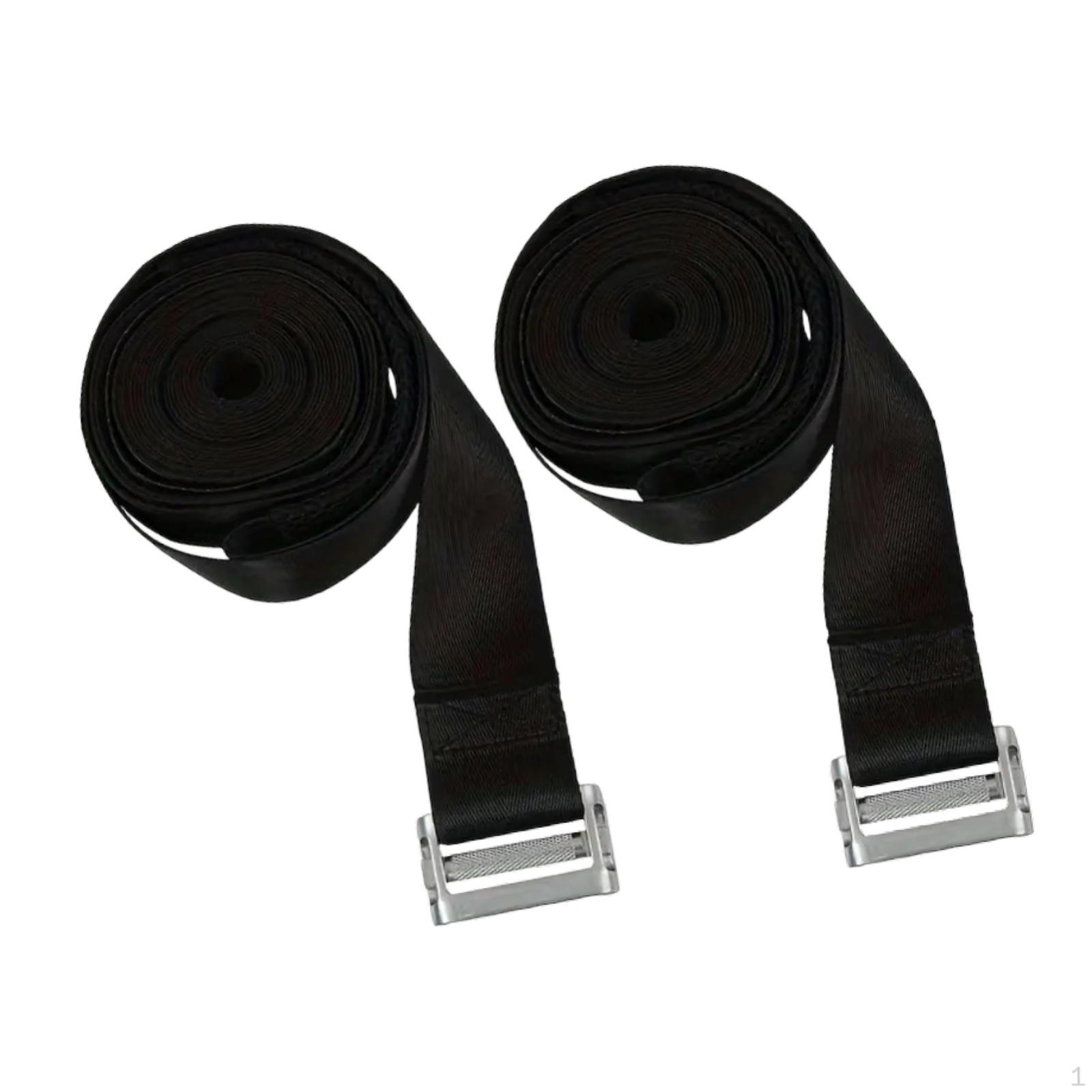 

2 Pack Lashing Straps Length 217.32inch with Buckles for Canoe Motorcycle Car Roof Rack чорний