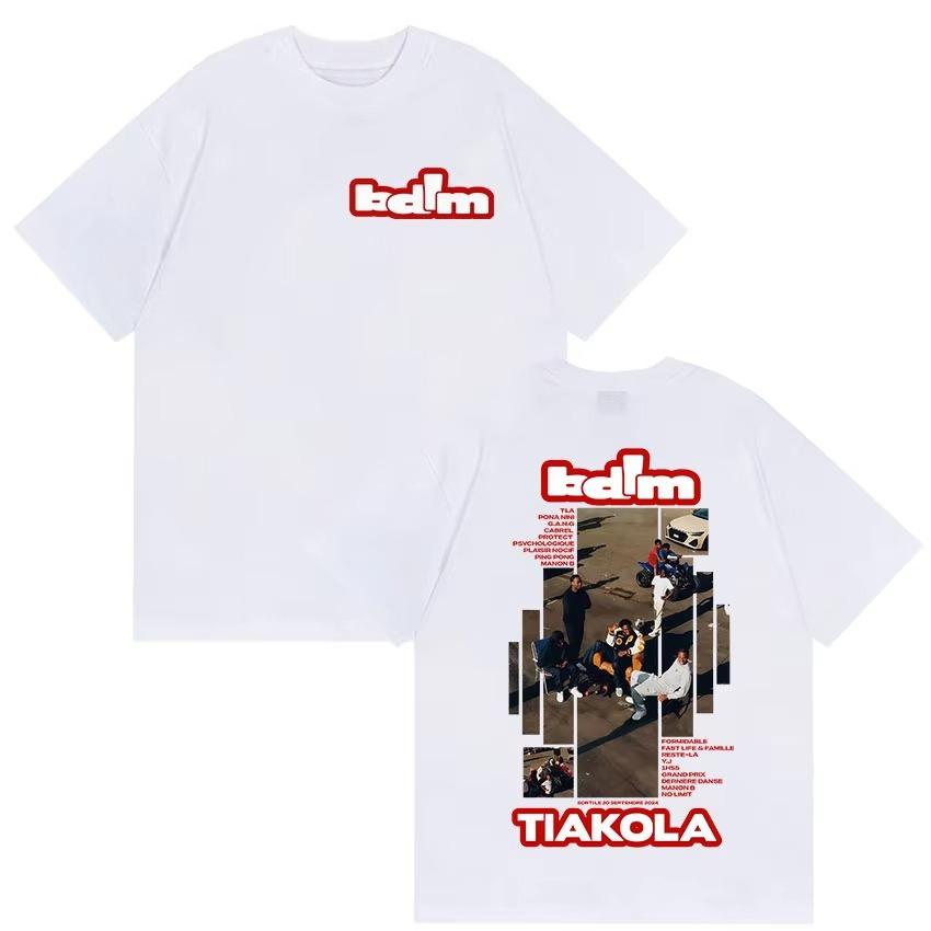 

Rapper TIAKOLA Bdim Tour 2025 Graphic T Shirt Mens Hip Hop Gothic Short Sleeve Tshirts Vintage ONeck Oversized Cotton Tshirt S