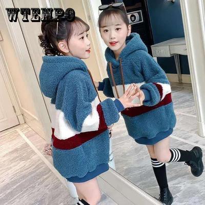 Sweat à capuche polaire pour fille, manteau épais, vêtements pour enfants, pull pour fille, vêtements d'hiver chauds pour enfants