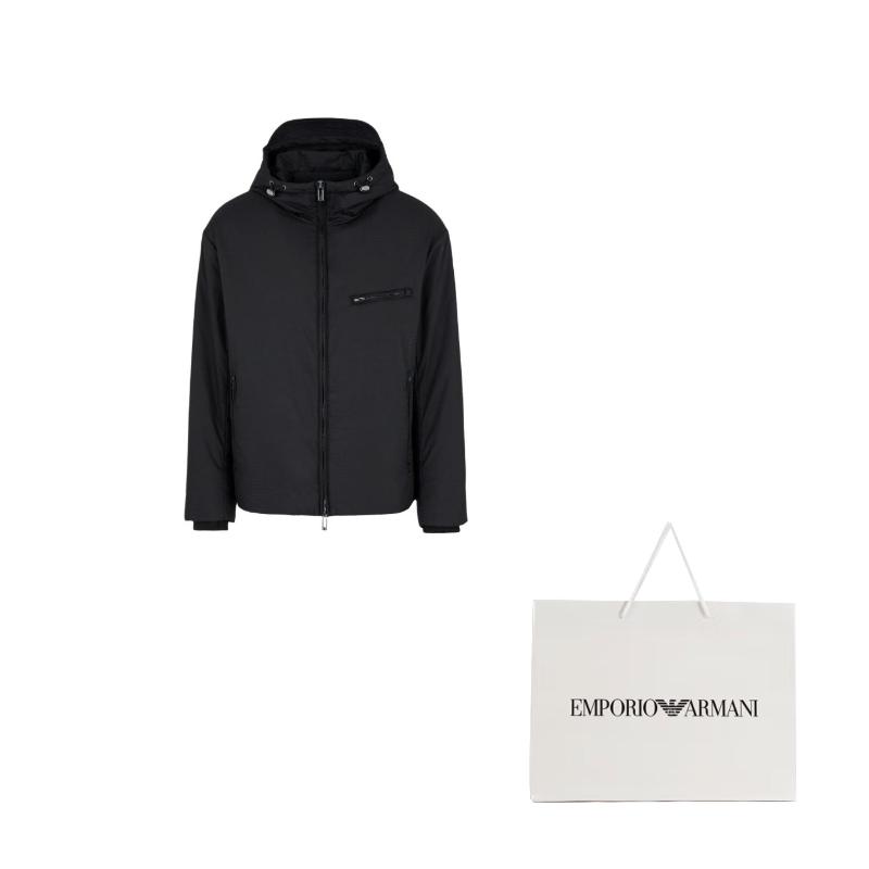 Emporio Armani Zip Up Padded Hooded Jacket 6D1B64-1NNXZ-0999