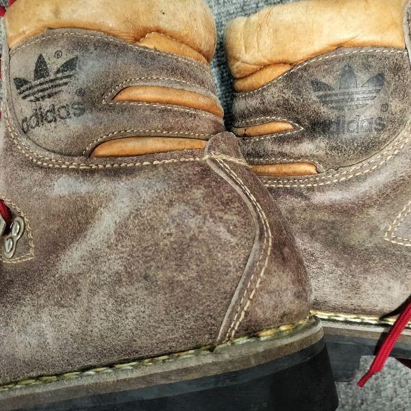Vintage Adidas Leather Hiking Trekking Boots Brown Size 9.5 28.0cm(USED)