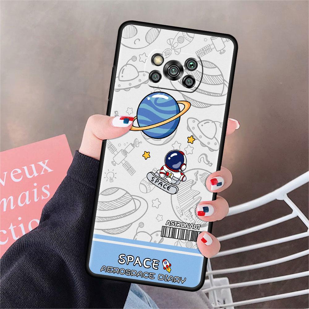 Case For Xiaomi Mi Poco X3 NFC X4 Pro F3 F4 GT M4 M3 F1 C40 11 Lite 11T Soft Silicone Funda Phone Cover Fashion Cool Astronaut