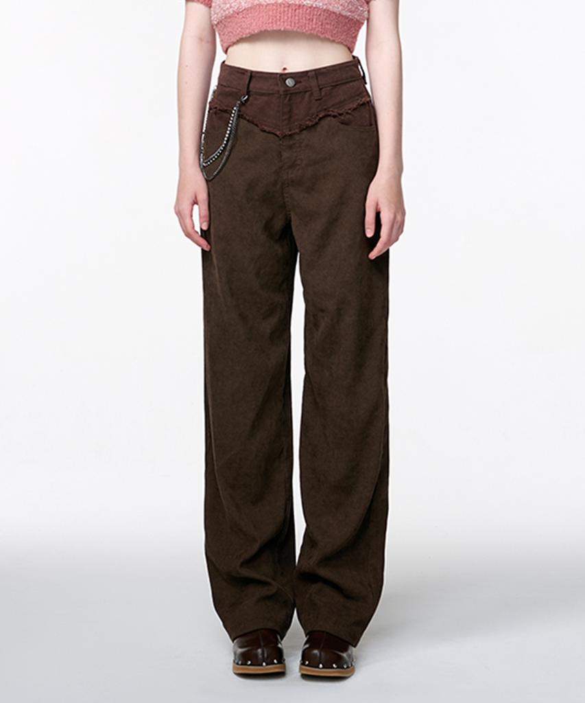 ETMON Corduroy Mix Pants Brown
