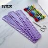 Sewing Thread Storage Board Cross Stitch Winding with Numbers, Plastic Embroidery Holder Plate, Floss Organizer Bobbin for Projects