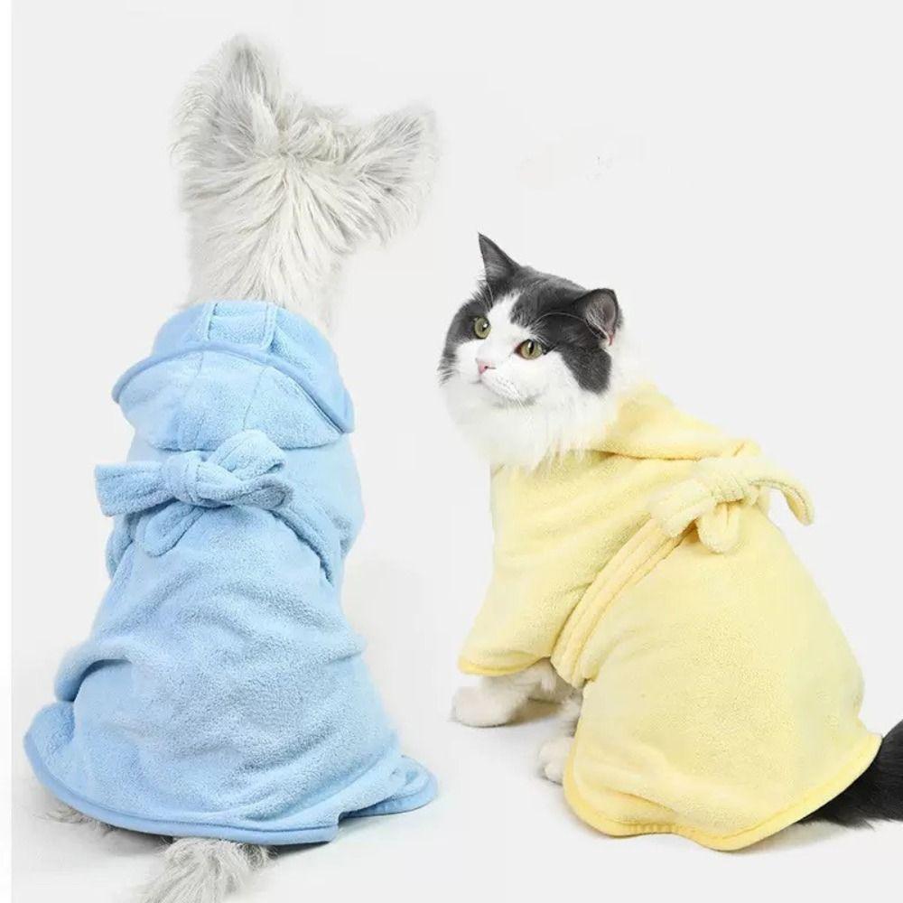 Super Absorbent Dog Bath Robe Quick Drying Pet Wash Towels Cute Pet Bathrobes for Cats and Dogs