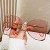 Fashion Round Frame Sunglasses With Uv400 Protection For Summer Outings