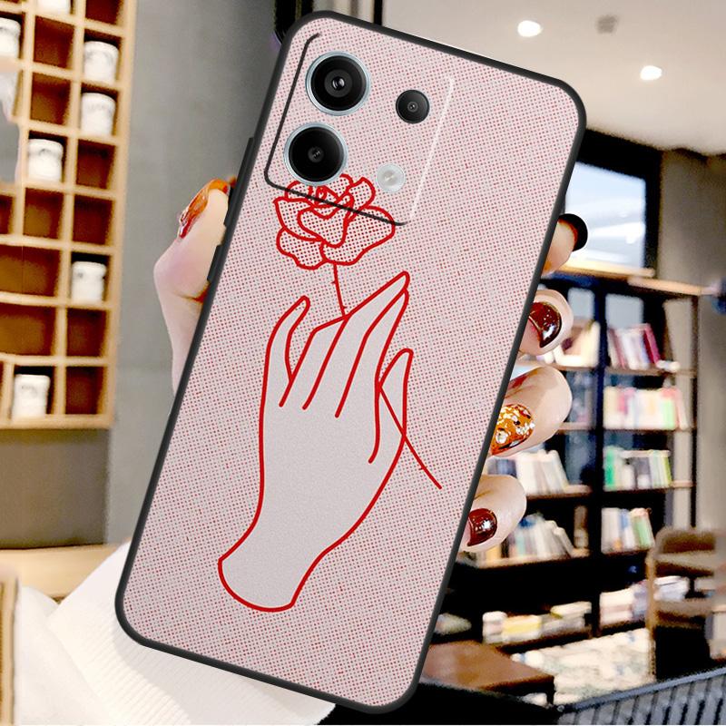 Hand Holding Moon Finger Heart For Xiaomi Redmi Note 14 Pro 9 10 11 12 13 15 Pro Plus Case For Redmi 15 15C 13C 12C 10C 14C