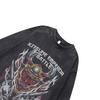 Retro Street Trendy Brand Washed Long-Sleeved T-Shirt Dark Cartoon Direct Injection Printing Bottoming Shirt Top