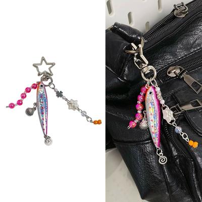 Realistic Bionic Fish Keychain Flexible Multi Segmented Design Accessory For Outdoor Enthusiasts And Fishing Lovers