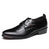 Men'S Breathable Oxfords New British Style Pointed Toe Formal Shoes Comfortable Lace Up Leather Wedding Business Casual Footwear