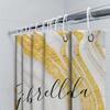 Gold Marble Shower Curtain Name Custom Bathroom Decorative Window Coverings For Home Decoration White/Gold Colorway