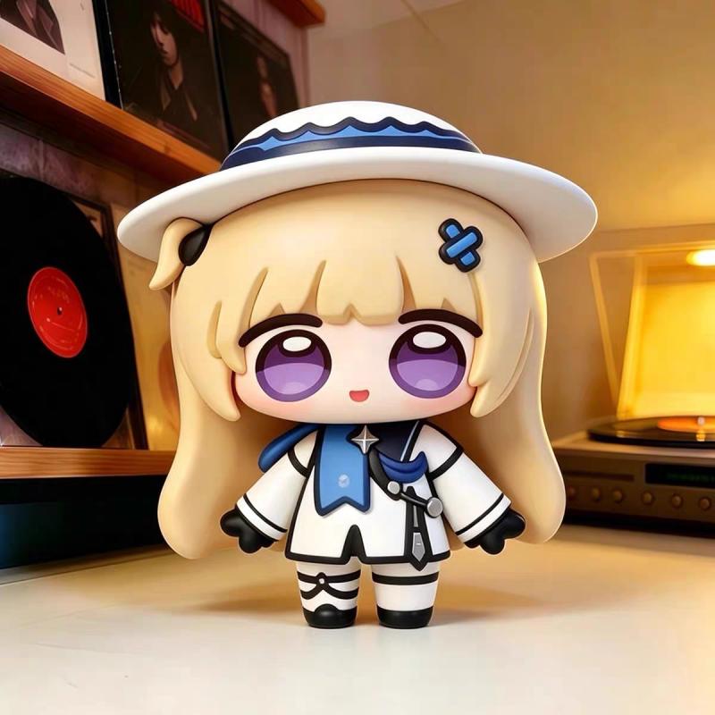 Chibi Sleeping Pose Mini Pvc Figure 8.5cm With Cloud Base And Interchangeable Hat Collectible Desk Car Display Decor Gift
