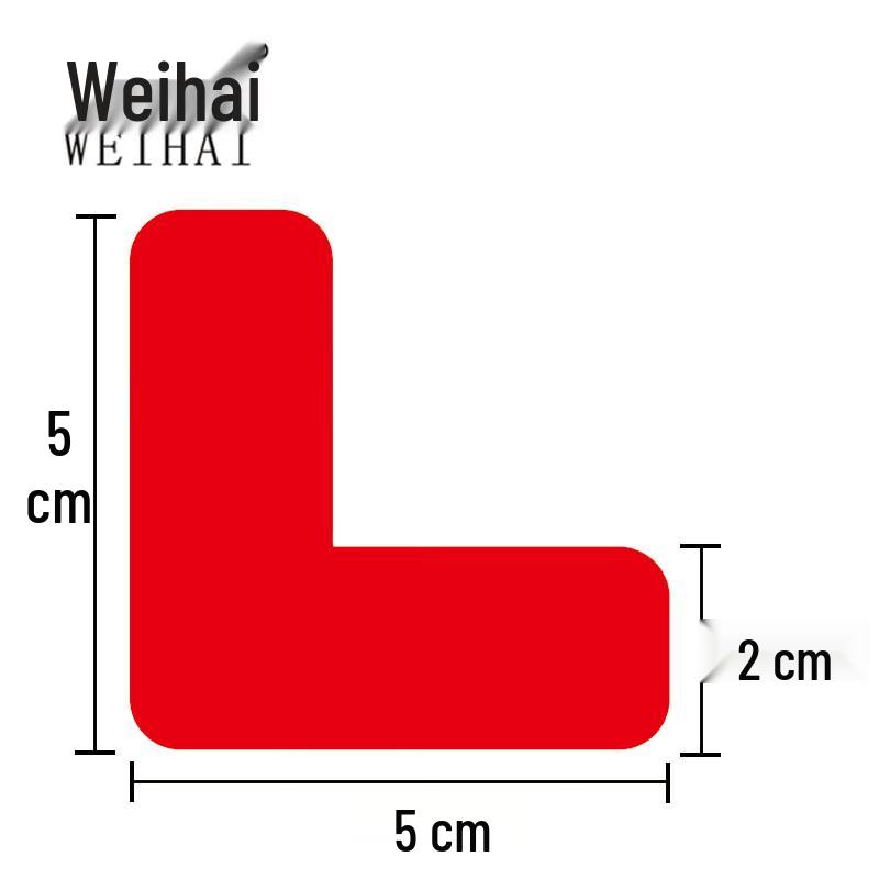 Наклейки для позиционирования в углу рабочего стола по системе 6S L-shaped 5x2cm