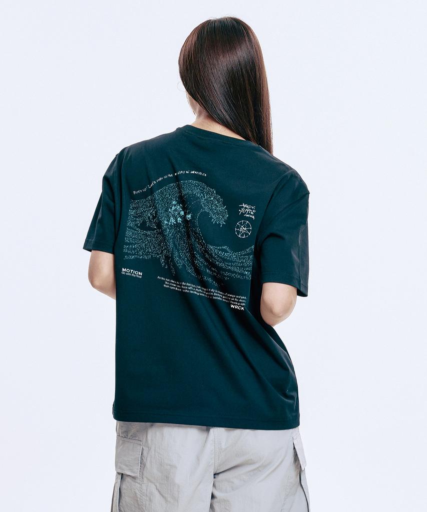 WILDROCK Motion Wave Cool Cotton Overfit Half T-Shirts