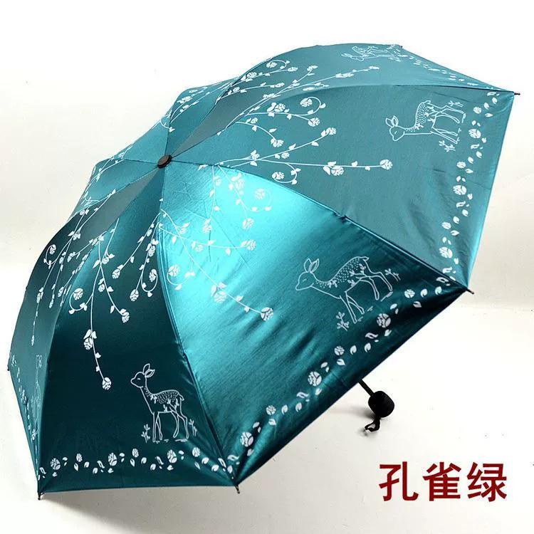 

Корейский ветровой двойной кружевной толстый черный пластиковый женский зонт от солнца, складной зонт двойного назначения с защитой от ультрафиолета.