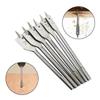 6pcs/1set Natural Color Three Pointed Flat Drill Hexagonal Handle Woodworking Hole Opener Wooden Board Drilling Bit Tool Set