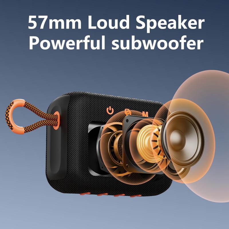 ZEALOT S75 10W Wireless Speakers Outdoor Portable Subwoofer Speaker Waterproof IPX 6 Wireless Speaker Dual Pairing,3000mAh.
