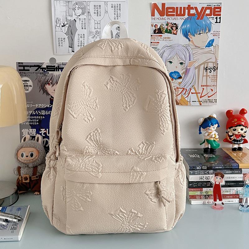 New simple middle school student schoolbag female trendy cool fresh sweet student casual backpack Korean version Japanese backpack