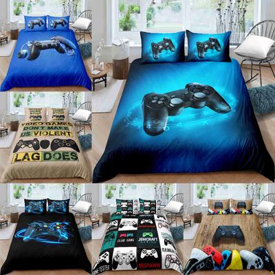 Set da letto per gamer per camera da letto Morbido Moderno Copriletti Gamepad Confortevole Copripiumino per bambini Copripiumino e federa per videogiochi