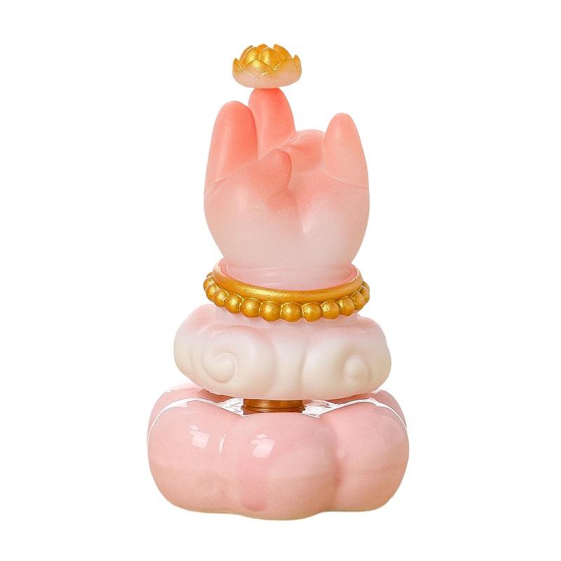 Foshou Desktop Decoration Item - Cute and Serene, Rotating for Stress Relief, Fun To Turn, Auspicious Lotus Flower Gift