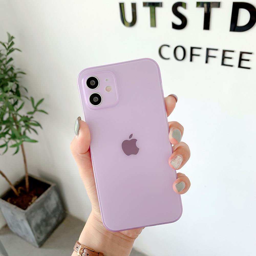iPhone 13/12 Ultra-Thin PP Frosted Semi-Transparent Case with Full Lens Protection for Apple 15 Pro Max